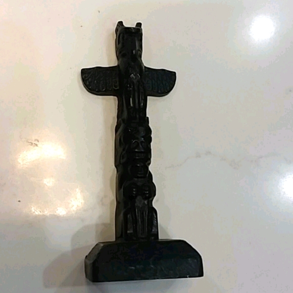 Vtg Boma carved Totem Pole with box and insert - Picture 8 of 16